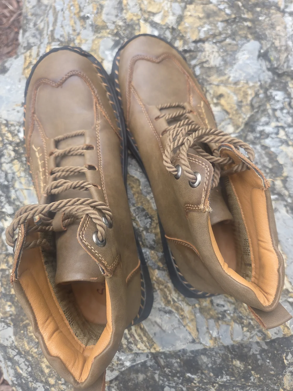 Salomon Brown/Tan Men's Outdoor Lace-Up Boots